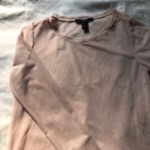baby pink mesh shirt